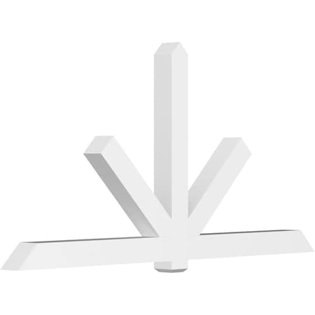 Ekena Millwork Kennewick Architectural Grade PVC Gable Bracket, 108"W x 54"H x 6"D x 6"F, 12/12 Pitch GBP108X54X0606KEN00
